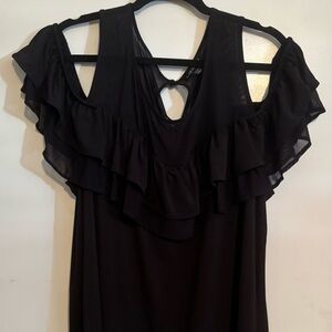 Cold Shoulder Lane Bryant Elegant Black Top